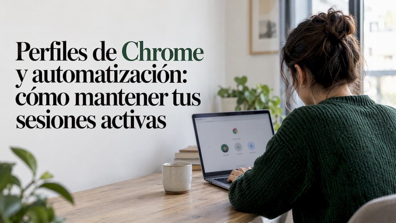Perfiles de Chrome y automatización: cómo mantener tus sesiones activas